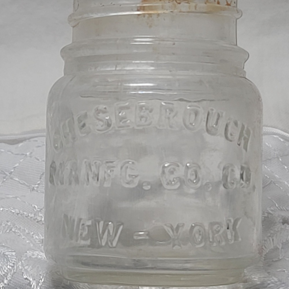 20's Antique Chesebrough Mfg. Co. Vaseline Jar Bottle New York